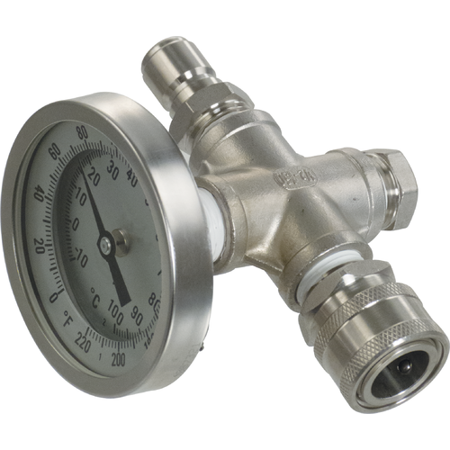 In-Line Thermometer (With Stainless Quick Disconnects)