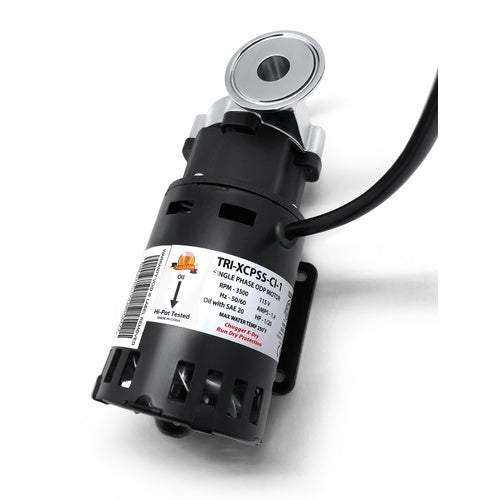 X-Dry Series Tri-Clamp Chugger Pump (Center Inlet) - Stainless Steel