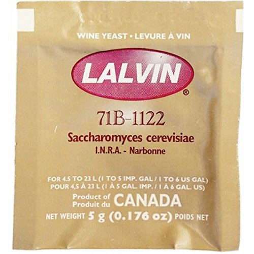 3x Lalvin 71B-1122 Nouveau Style Wine Yeast 5g Homebrew Wine Making 4.5L-23L