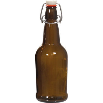 Flip Top Bottles - EZ Cap 16 oz Amber (Qty 12)