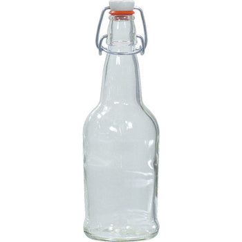 EZ Cap Bottles - 16 oz Clear Swing Top (Qty 12)