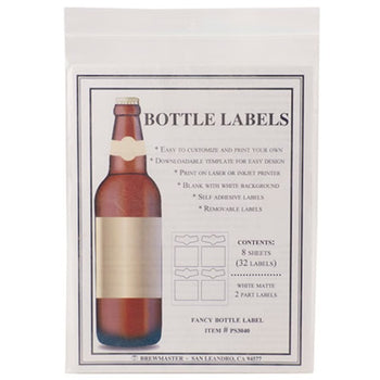 Bottle Labels - 2-Part - Pack of 32