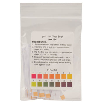 pH Paper - 1 to 14 - Pack of 50 Strips