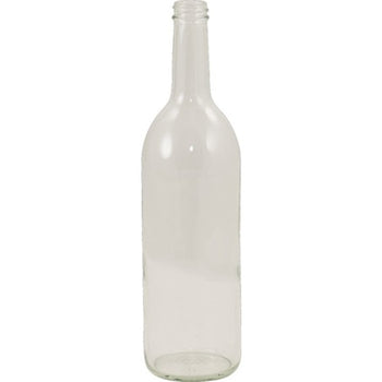 750 mL Clear Bordeaux Wine Bottles - Screw Top - Case of 12