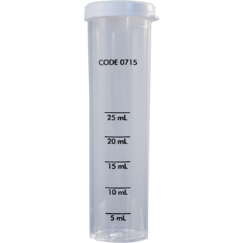 Plastic Test Tube - 25mL with Cap - Lamotte Water Test Reagent