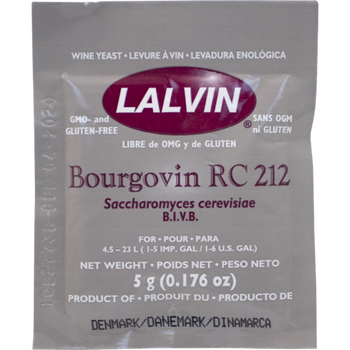 Lalvin RC212 Wine Yeast - 5 g Sachet