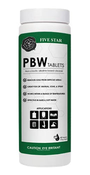 Five Star PBW Tablets - 10g(1 Tablet Per 1 Gallon of Water) 40ct - Growler, Carboy, Keg Cleaner