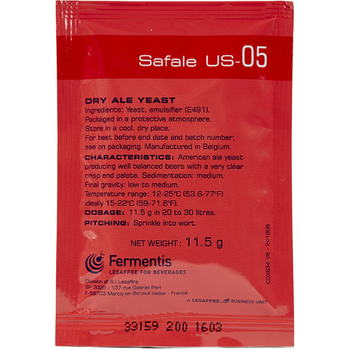 Fermentis Dry Yeast - Safale US-05