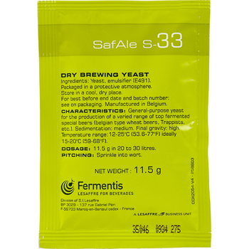 Fermentis Dry Yeast - Safale S-33