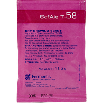 Fermentis Dry Yeast - Safale T-58
