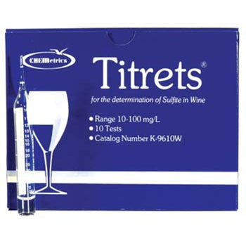 Titrets Free SO2 Tester - Box of 10