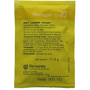 Fermentis TG-HUL9-CIDK Saflager S-23 Dry Yeast - 11.5g