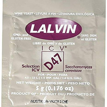Lalvin D-47x3 Saccharomyces Cerevisiae 3 (5 G. Pouchs)