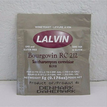 Bourgovin RC 212 Saccharomyces cerevisiae 3 pack (5 g. Pouchs)