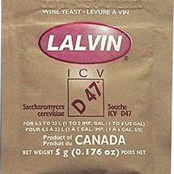 Lalvin ICV-D47 Wine Yeast, 5g - 10-Pack